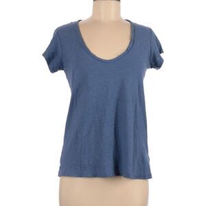 James Perse Cotton Modal Lightweight Blue Scoop Neck Short Sleeve Tee Size 1 Sm